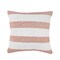 Laddha Home Designs 20" Orange and White Geometric Striped Square Throw Pillow